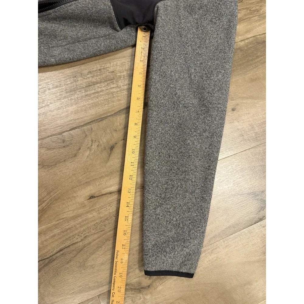 The North Face Boys Medium Gray Black Denali Fleece Full Zip Jacket Coat L